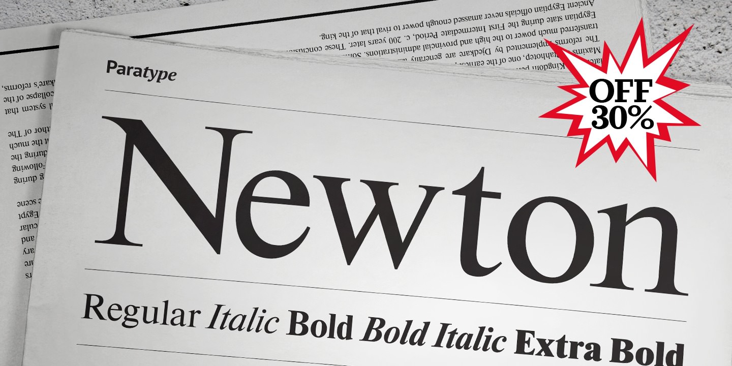 Przykład czcionki Newton Bold Italic